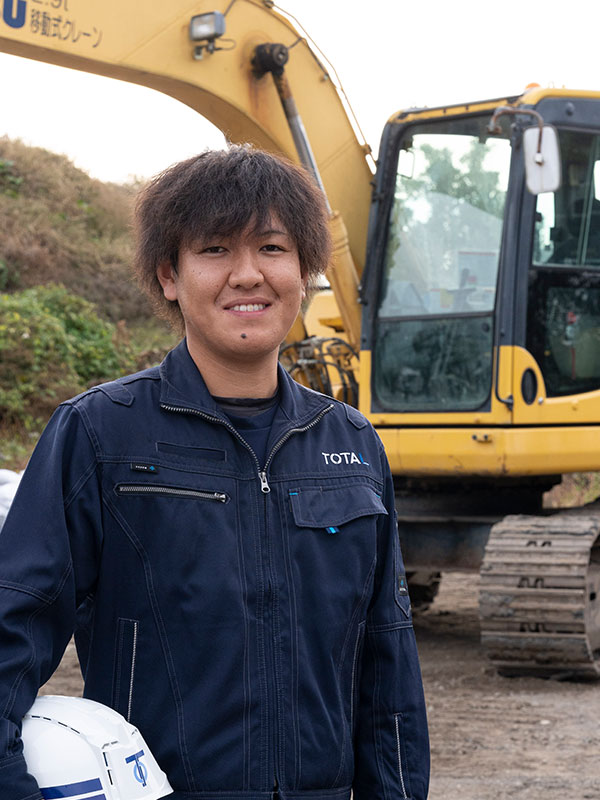 施工部舗装班 齋藤さん(2018年入社)